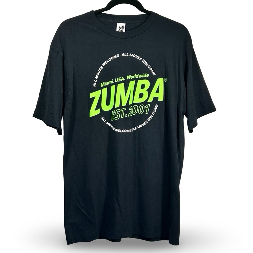 Zumba Wear Graphic Short Sleeve Tee One Size Miami Exercise‎ Gym Workout Dance